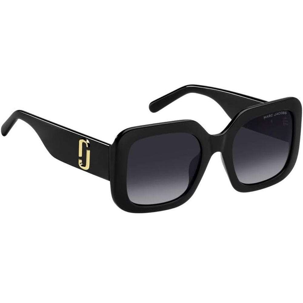 Marc Jacobs Black and Gold Square Sunglasses - Picture 2 of 5
